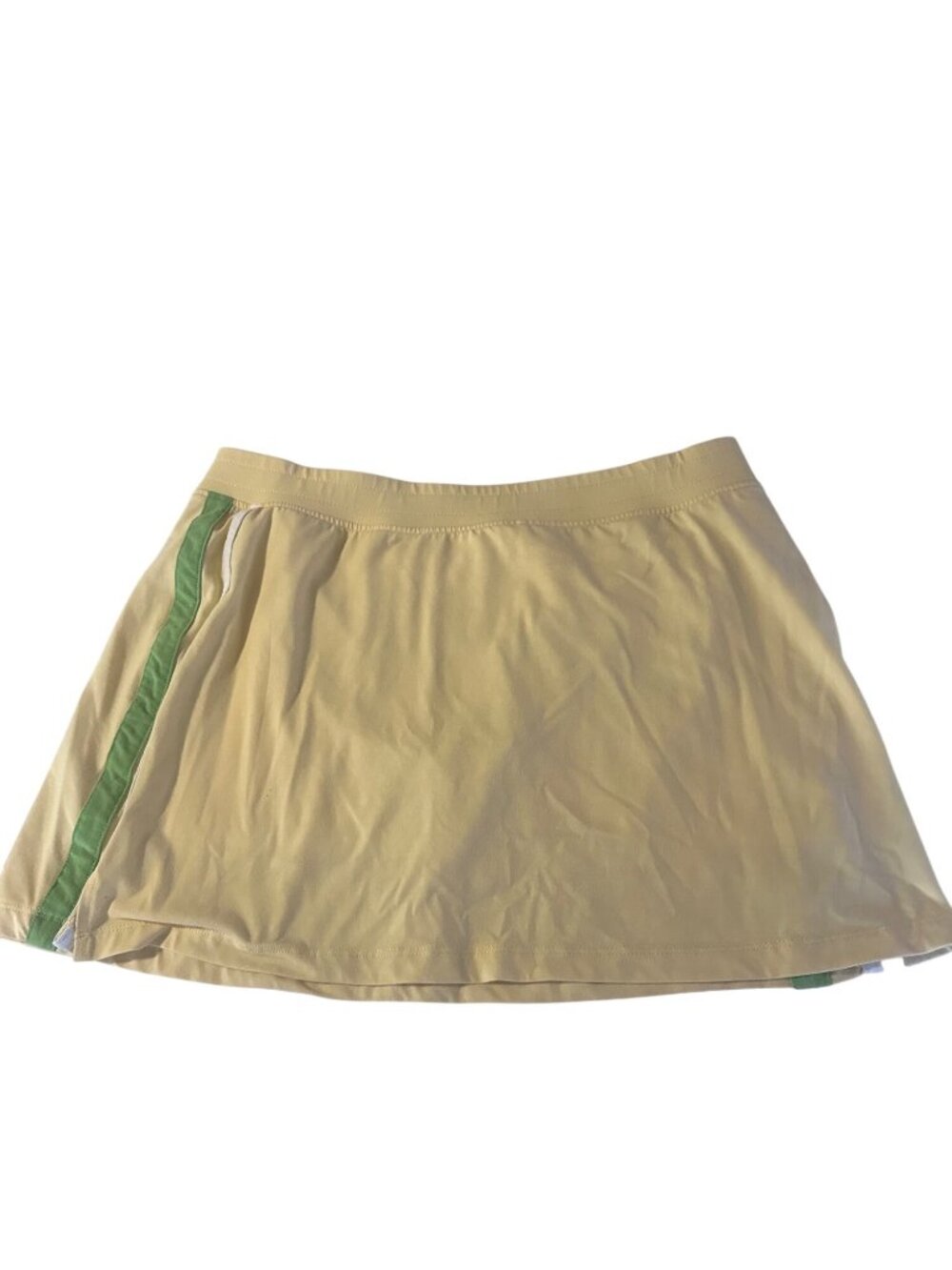 Be Inspired yellow and green stripes tennis golf skort size L